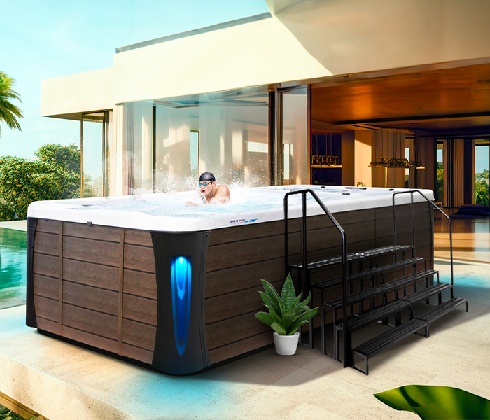 Calspas hot tub being used in a family setting - Los Angeles
